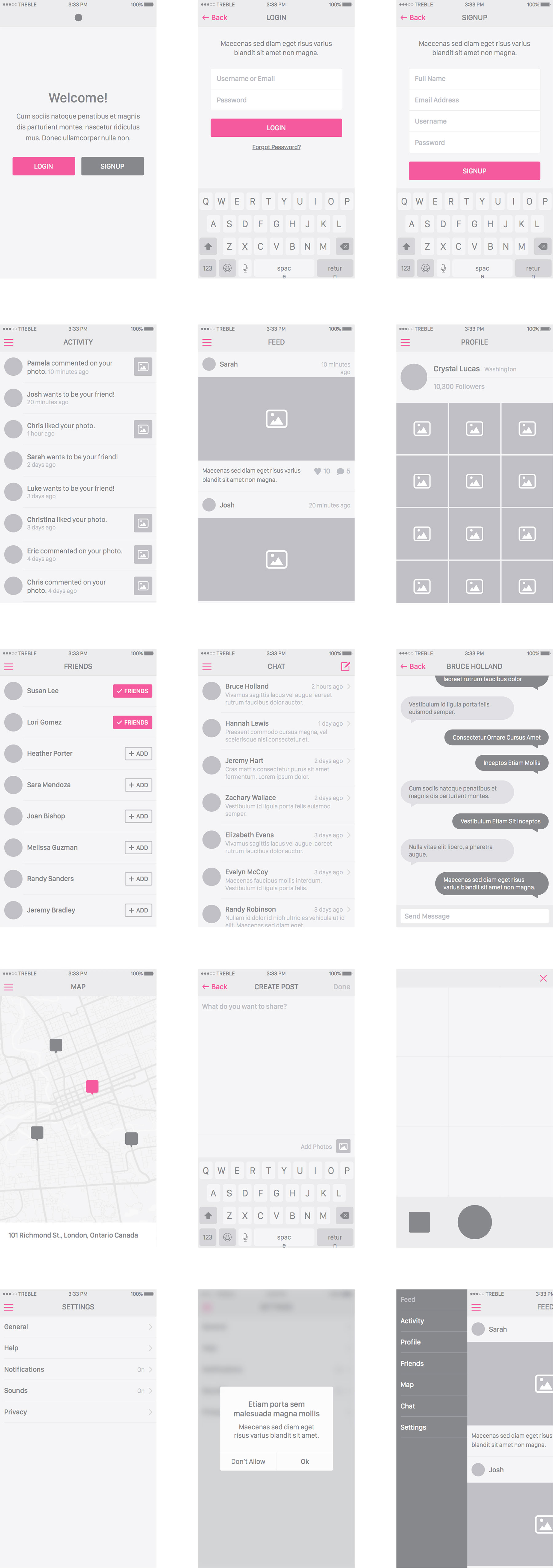 Snap iOS Wireframes