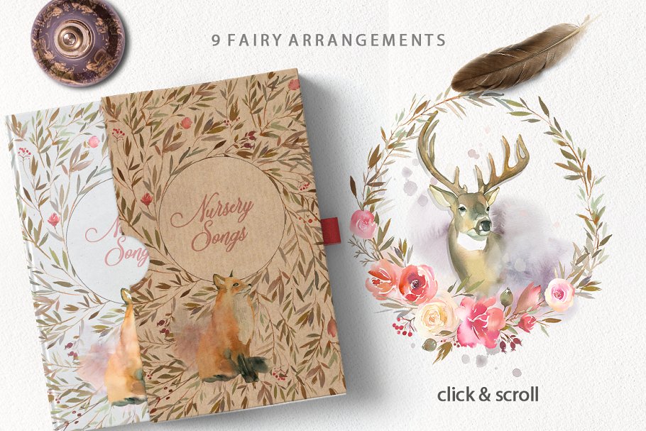 梦幻仙女水彩手绘插画素材合集[3GB] Dream – Fairy Watercolor Collection插图(2)