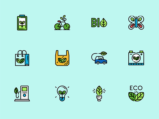 50 枚彩色生态元素图标素材之家精选sketch素材