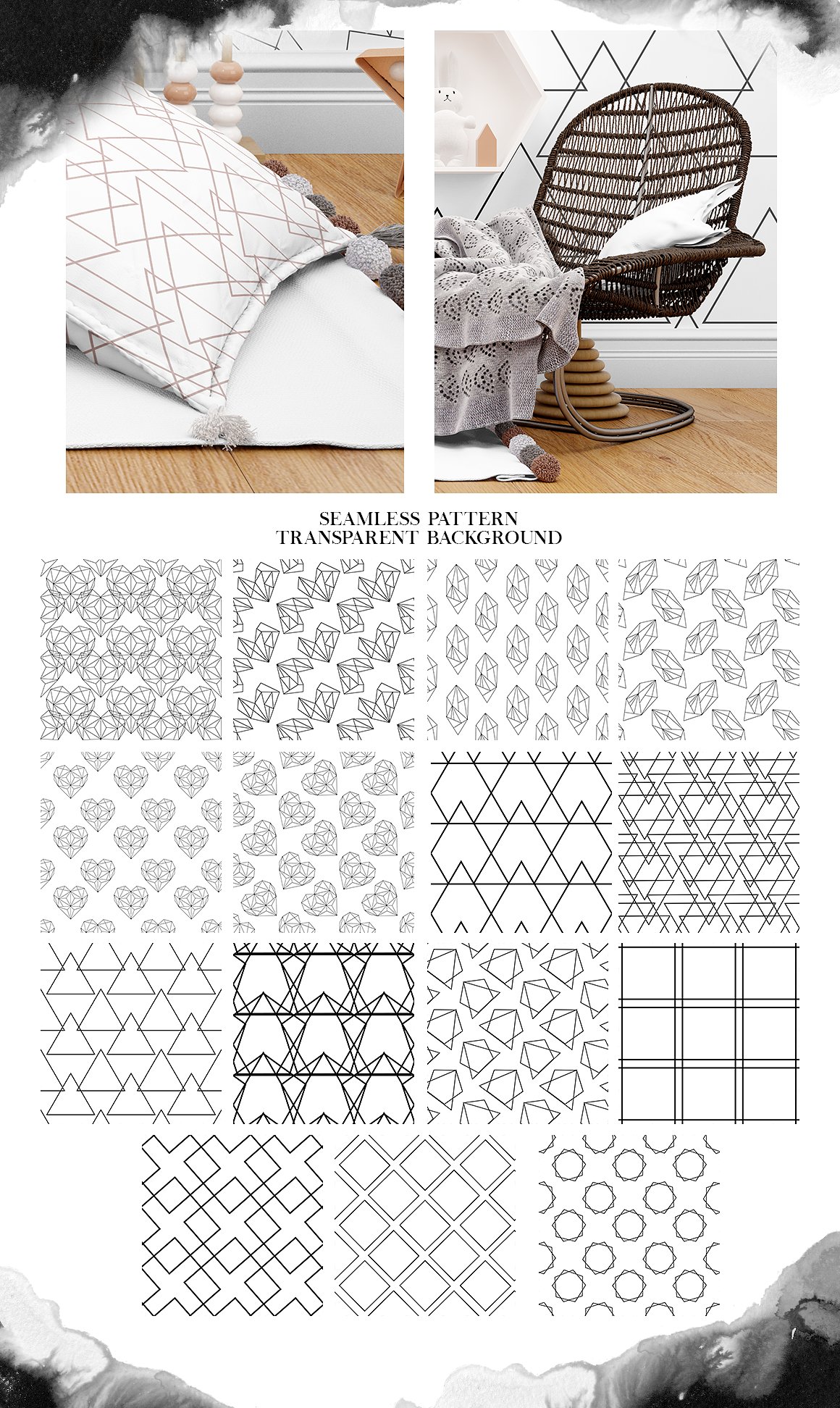 轻柔流畅的几何图案&水彩纹理合辑下载[ai,eps,png,jpg]插图(2)