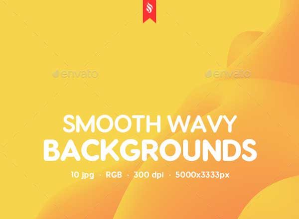 光滑波浪形背景 Smooth Wavy Backgrounds