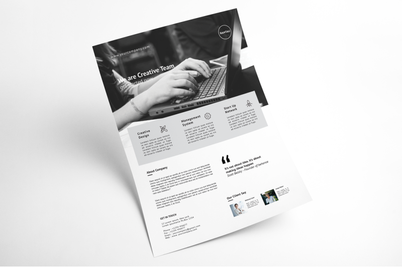 简约高效公司品牌业务传单版面设计模板插图(4)