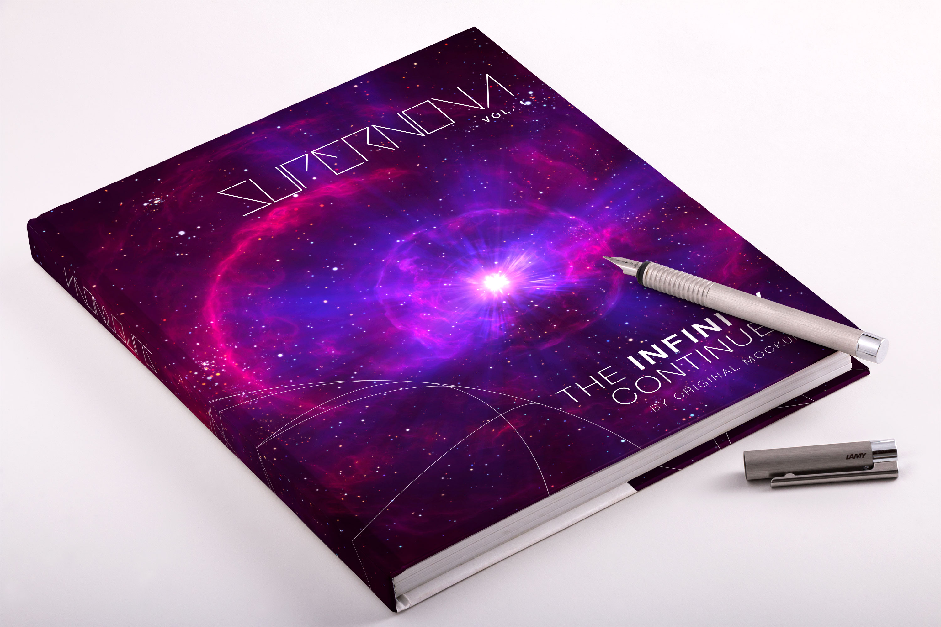 精装图书封面排版设计效果图PSD样机02 Hardcover Standard Portrait Book PSD Mockup 02插图