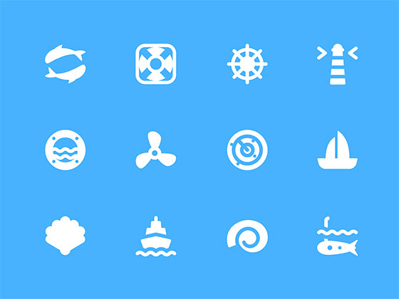 30 枚航海元素图标素材之家精选sketch素材