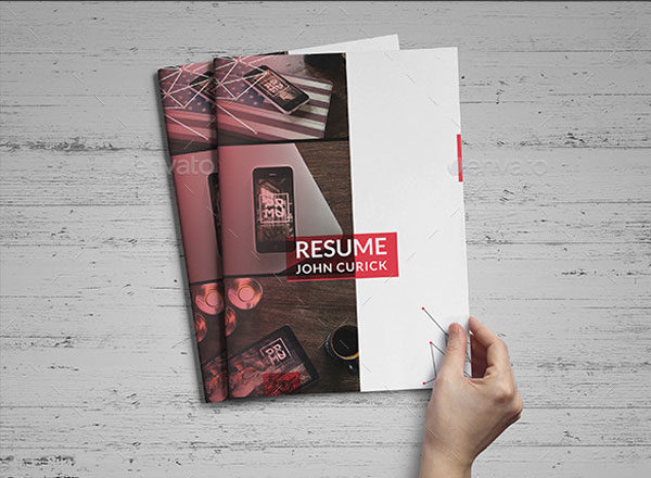 适合任何行业的时尚个人简历楼书画册手册杂志设计模板