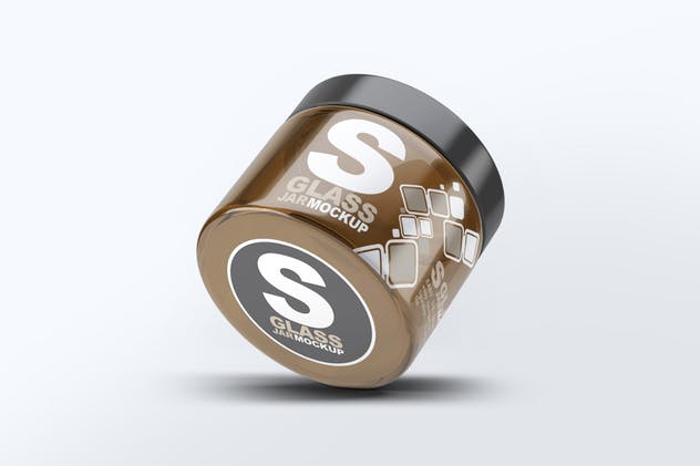 化妆品护肤品玻璃罐样机 Cosmetics Glass Jar Mock-Up插图(4)