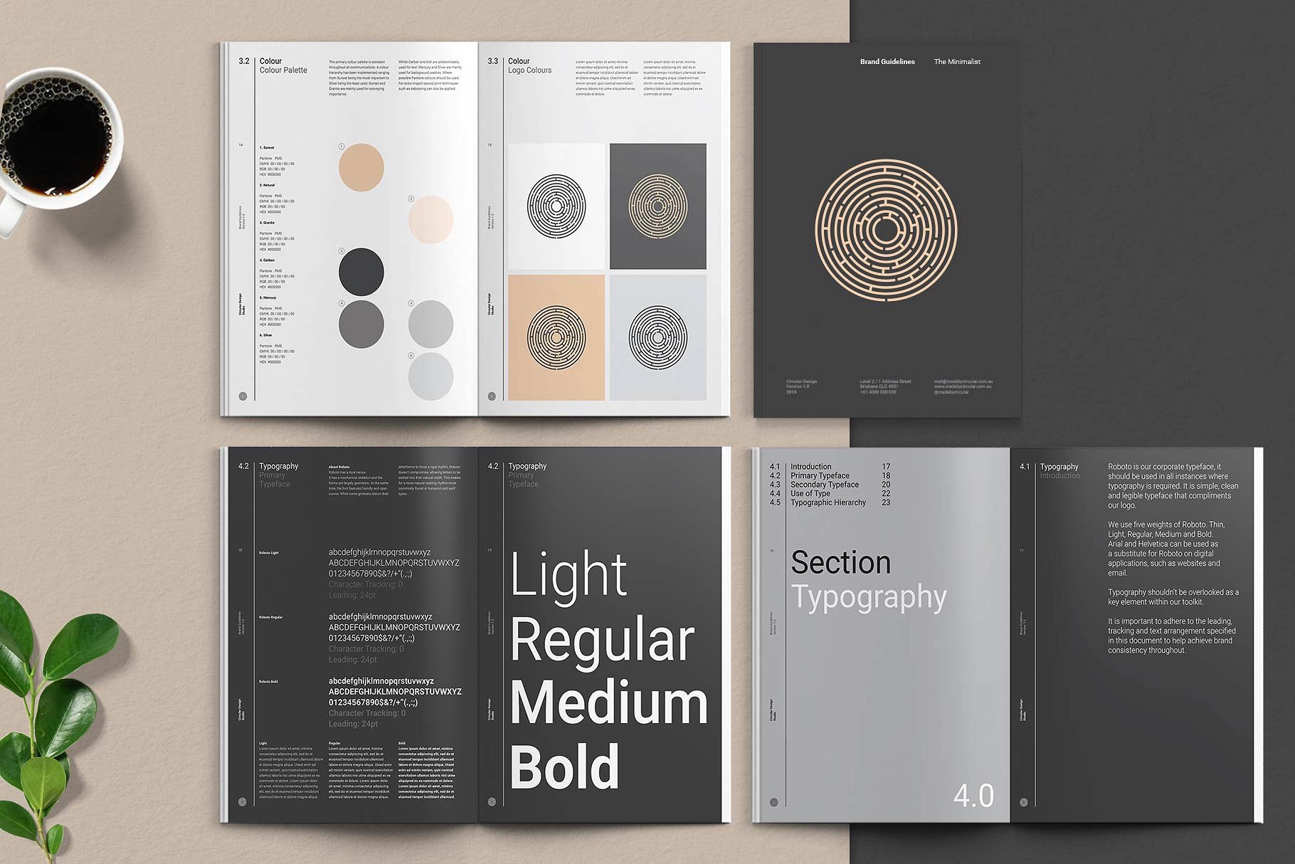 极简主义的品牌规范指南杂志InDesign模板下载 THE MINIMALIST / Bundle Pack [indd]插图(5)