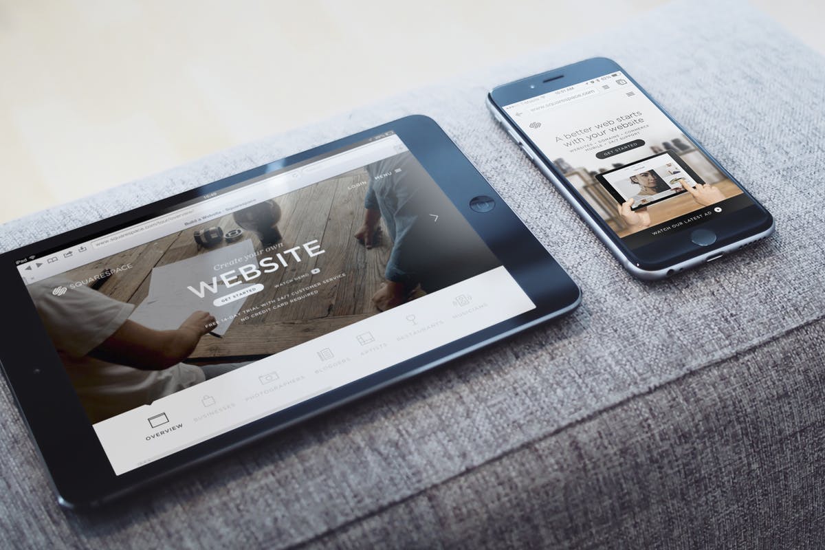响应式网站设计案例演示多设备样机模板 Responsive Web App Display Mock-Up插图