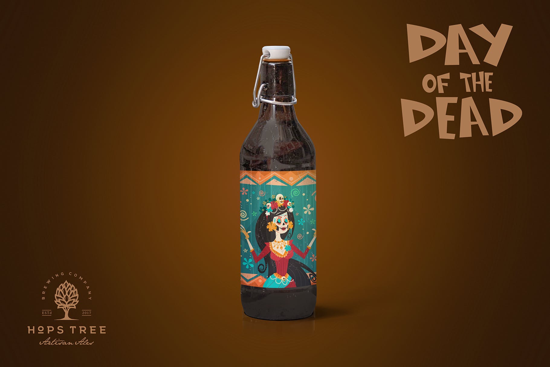 简易瓶盖小支装啤酒瓶外观设计素材库精选 Clean 50cl Beer Cap Mockup插图(2)