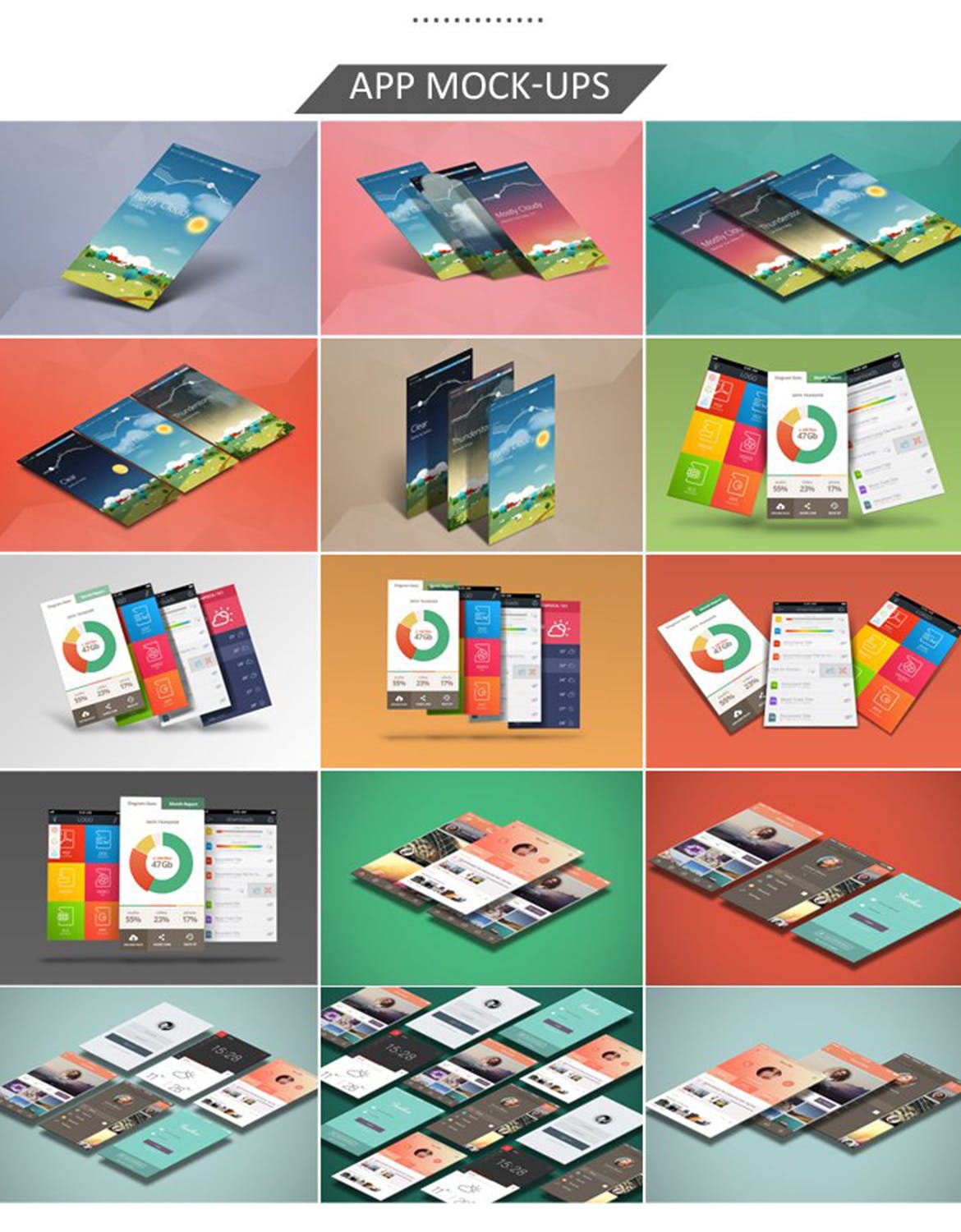 多种类型的高品质的专业VI设计UI设计素材库精选样机展示模型mockups集合插图(2)