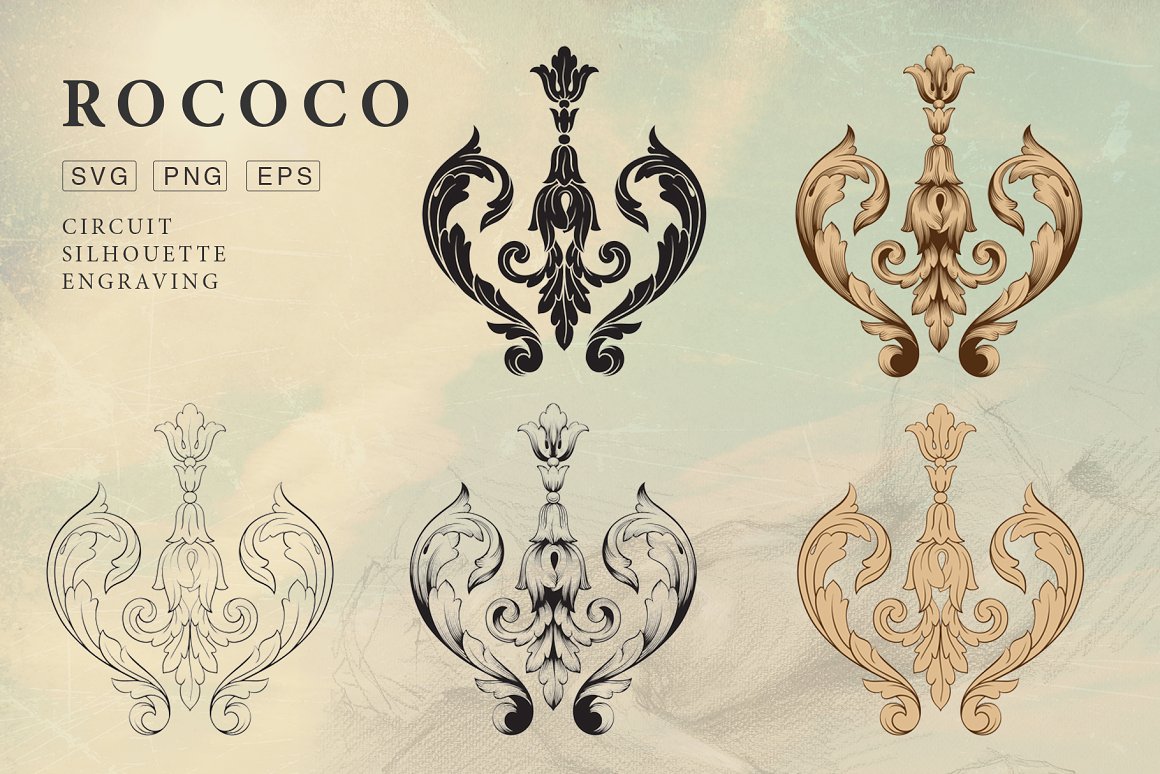 复古矢量浪漫装饰/花式矢量设计素材插图(2)