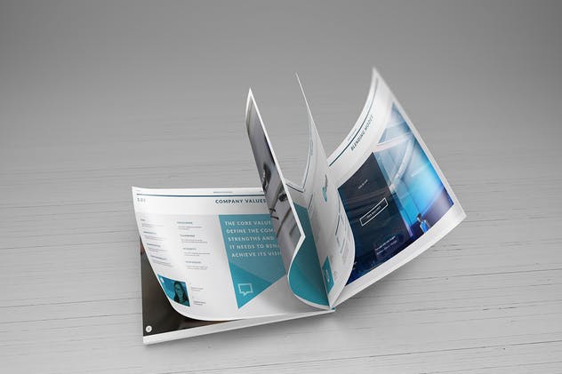 A4横向规格产品目录样机 A4 Landscape Magazine – Catalog Mockups插图(1)