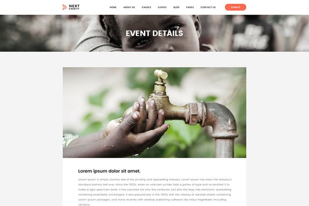 非营利组织慈善基金网站PSD模板 Charity and Donation Fund Volunteer NGO Template插图(9)