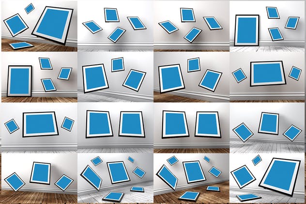 20款实木质感画框样机模板 20 Gravity Photo Frame Mockups插图(3)