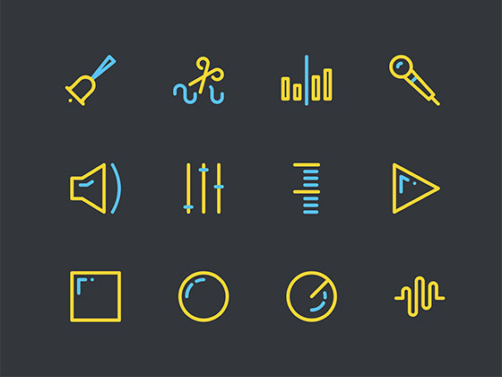 音频编辑图标素材之家精选sketch素材