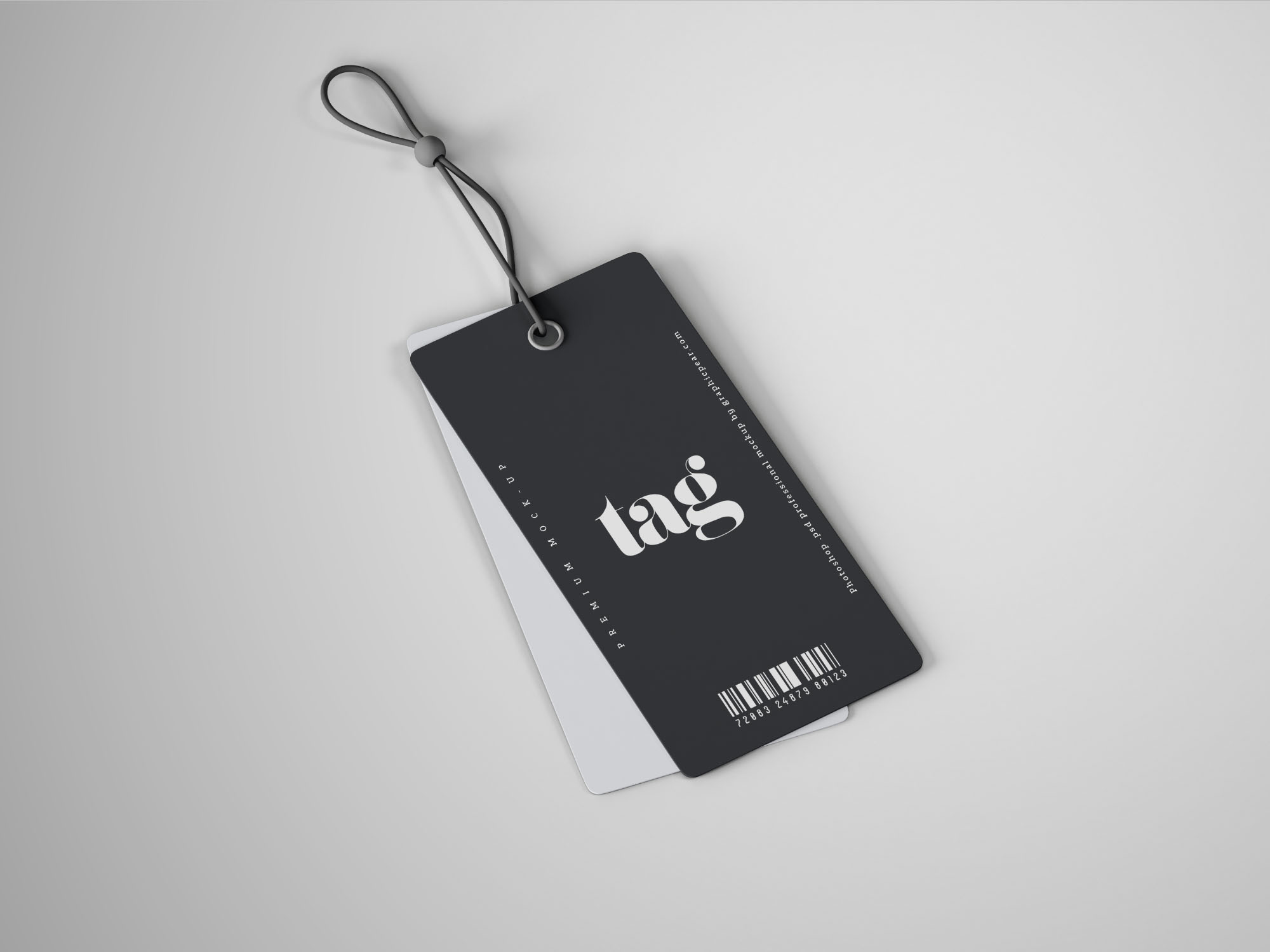 服装吊牌设计图样机PSD模板 Clothes Double Tag Mockup – PSD插图(1)