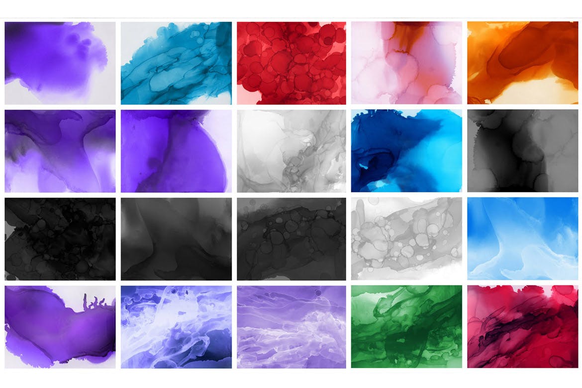 20款手工制作墨水纸纹理素材库精选背景 Ephemeral Ink Backgrounds插图(1)