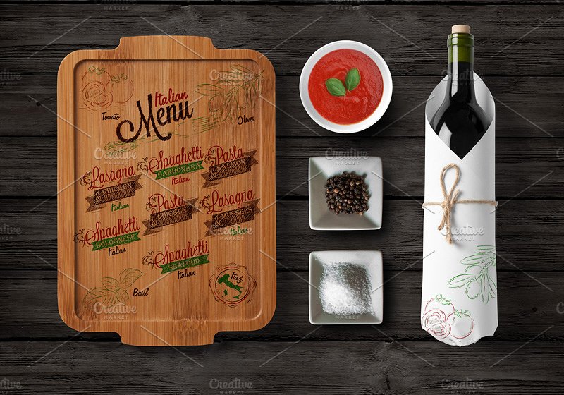 意大利餐馆菜单插画 Menu Italian插图(2)