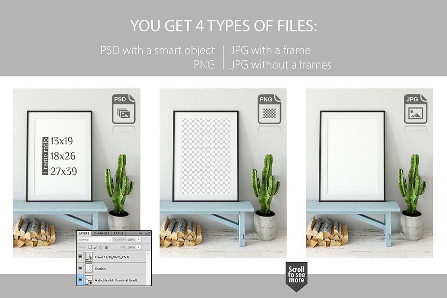 超级现代相框样机组合 Interior Frame Mockup Bundle Vol 3 [2.65GB]插图(3)