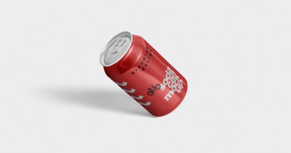 碳酸饮料易拉罐外观设计图素材库精选模板 Tin Soda Can Mockups