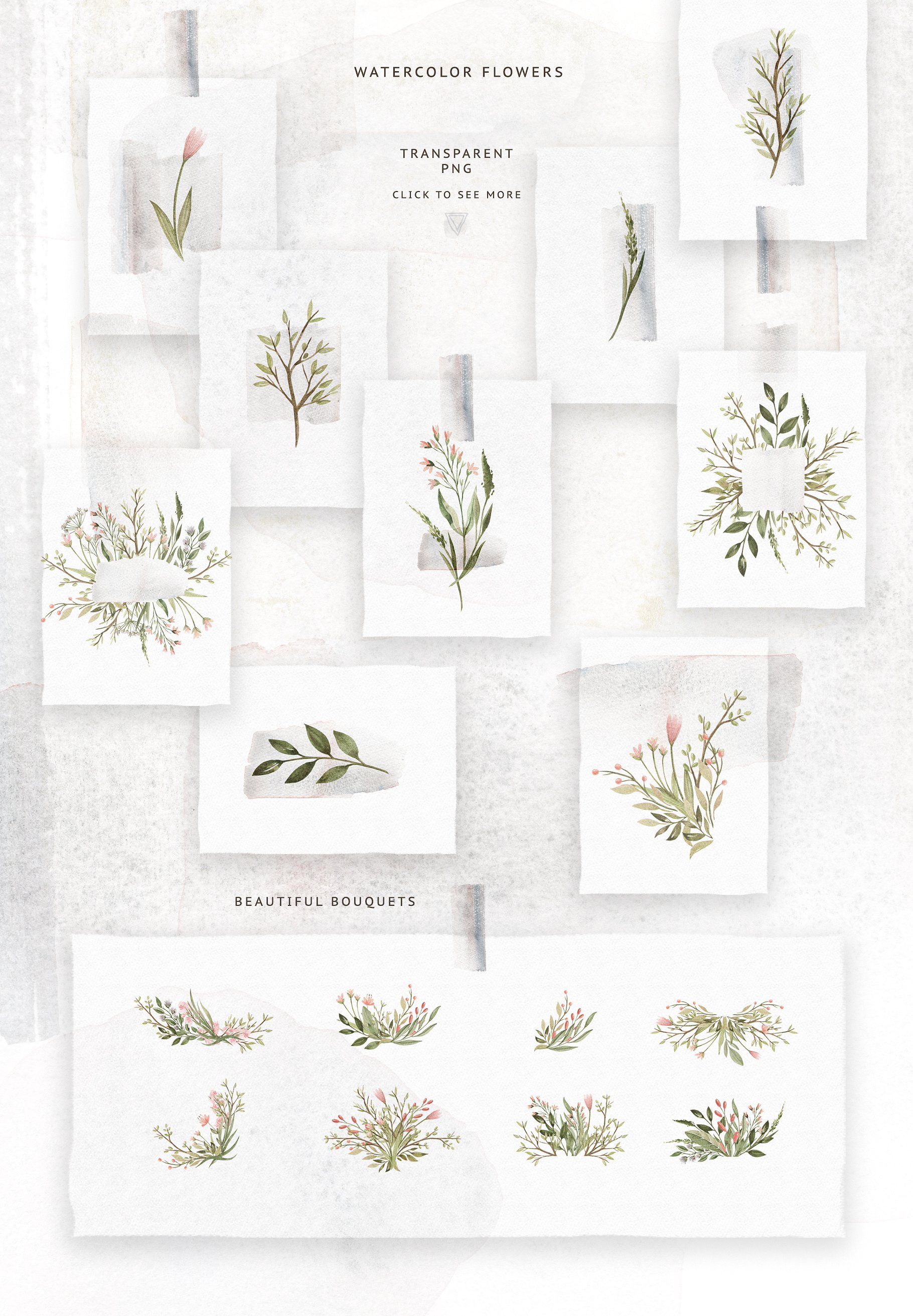 森林动物宝宝水彩插画v2 Watercolor Forest Baby Vol.2插图(1)