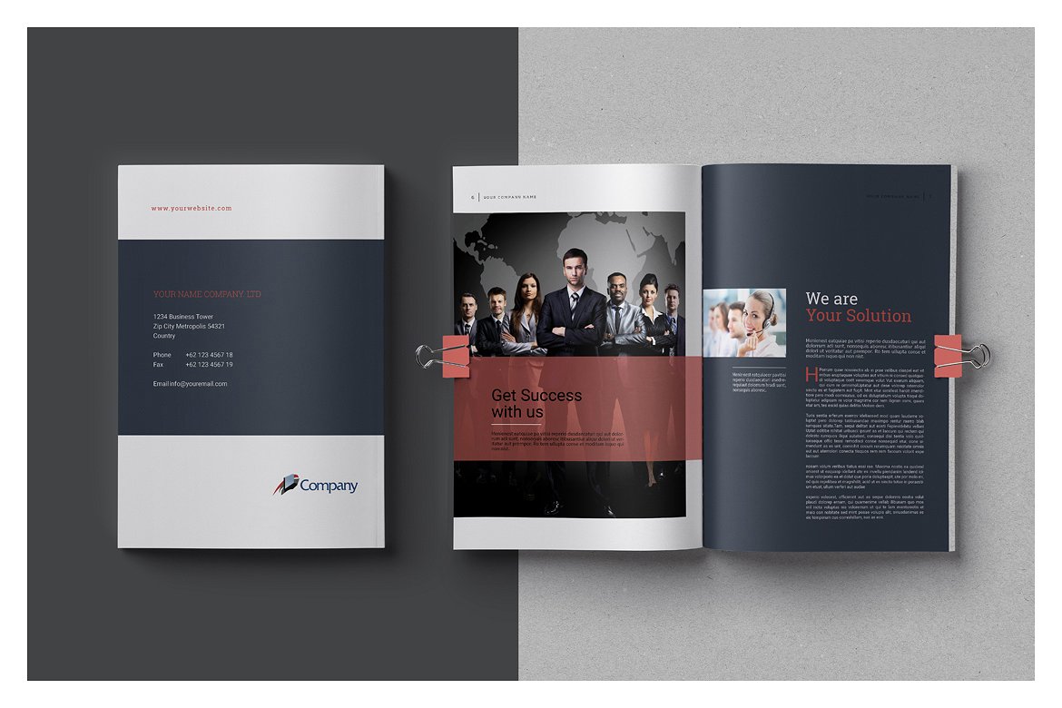 大气特色商务企业画册模板下载indd插图(2)