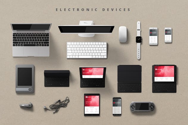 4K高分辨率-100+高质量俯视图办公室场景样机元素 Mockupper: Top View 4K Mock-ups插图(2)