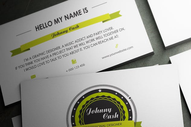 优雅企业名片设计模板 Elegant Business Card Design插图(1)