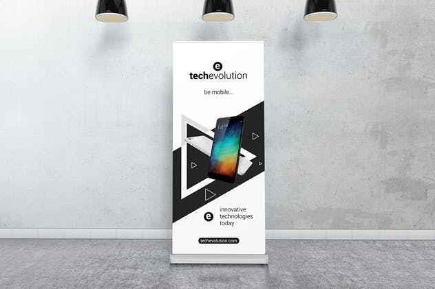 易拉宝Banner广告设计展示样机 Roll Up Banner Stand Mockup插图(5)