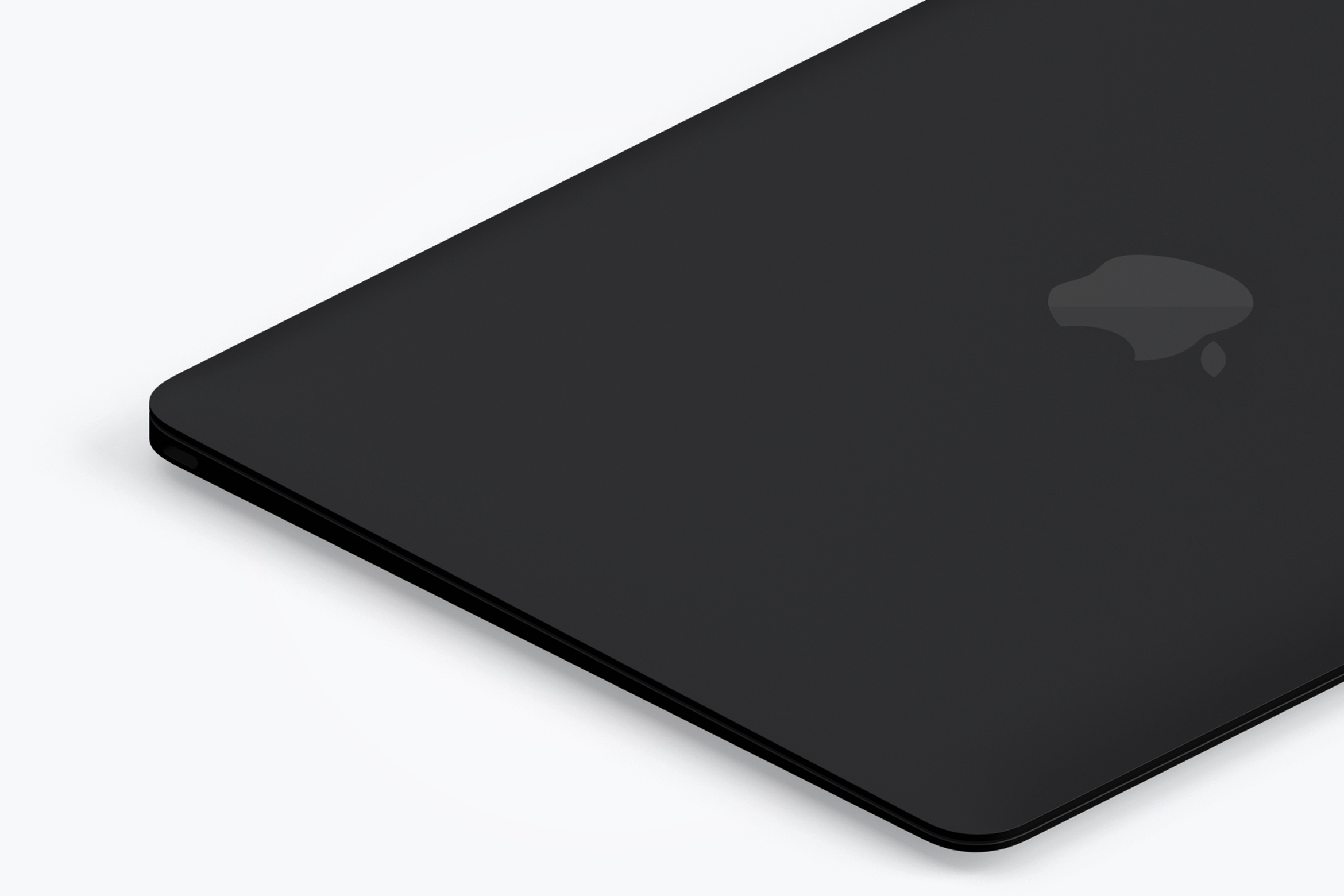 MacBook笔记本电脑右视图样机02 Clay MacBook Mockup, Isometric Right View 02插图(1)