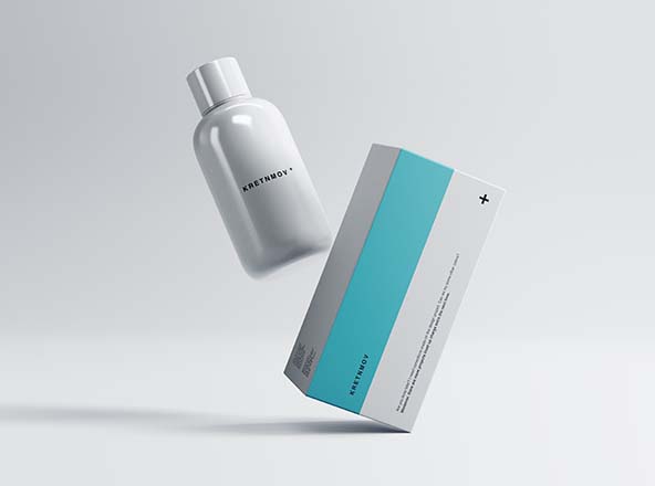 药瓶&amp;药品包装纸盒外观设计展示素材库精选 Medical Packaging Mockup