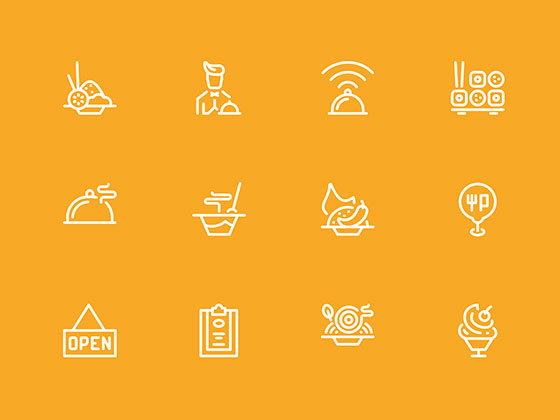 30 枚餐馆元素图标素材之家精选sketch素材