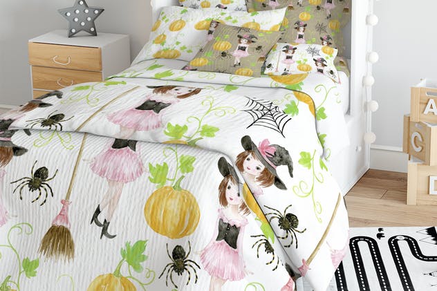 小女巫水彩元素设计套装 Little Witches Design Kit Watercolor插图(6)