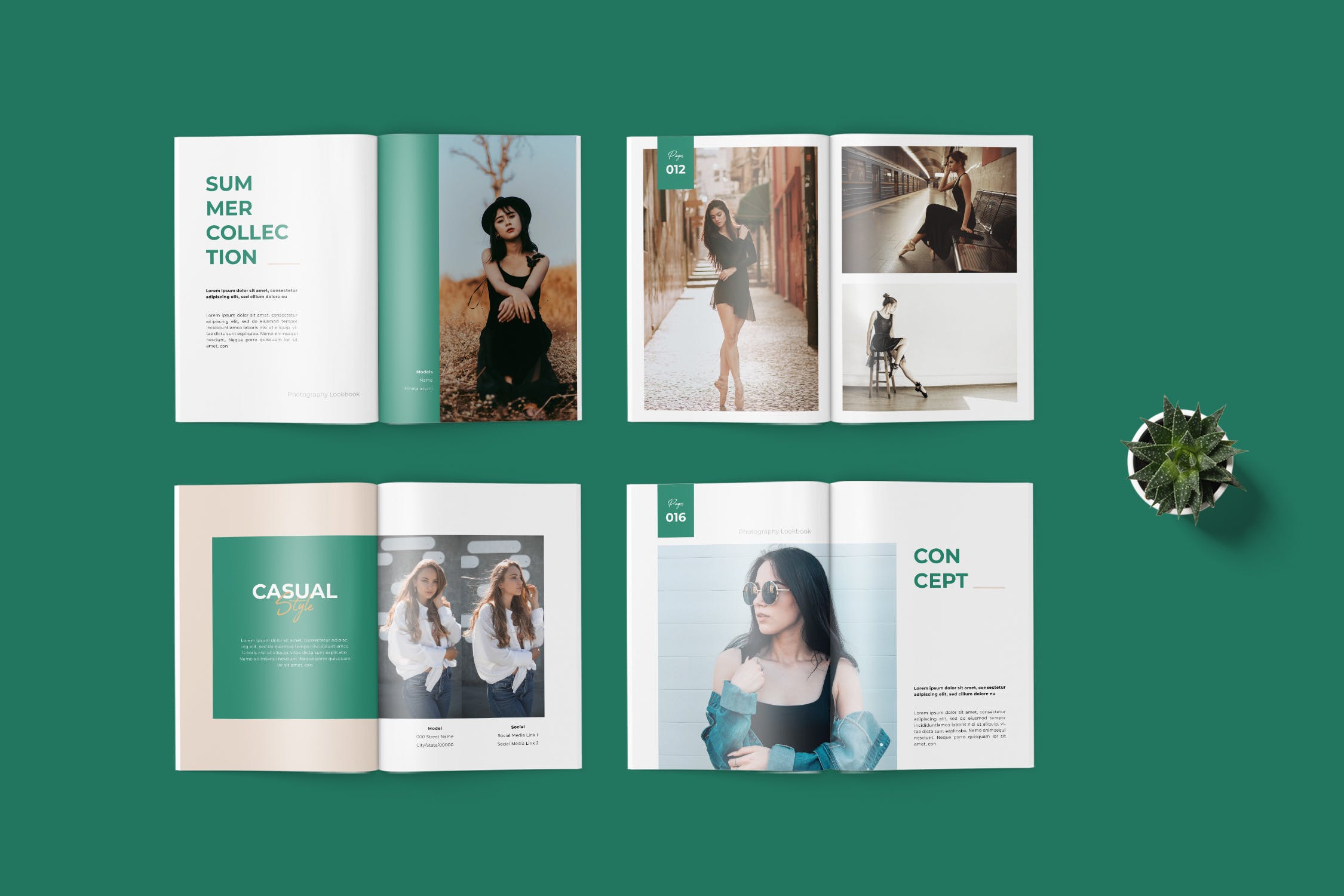 时尚服饰品牌公司新品上市产品手册设计模板 Fashion Lookbook Portfolio插图(3)
