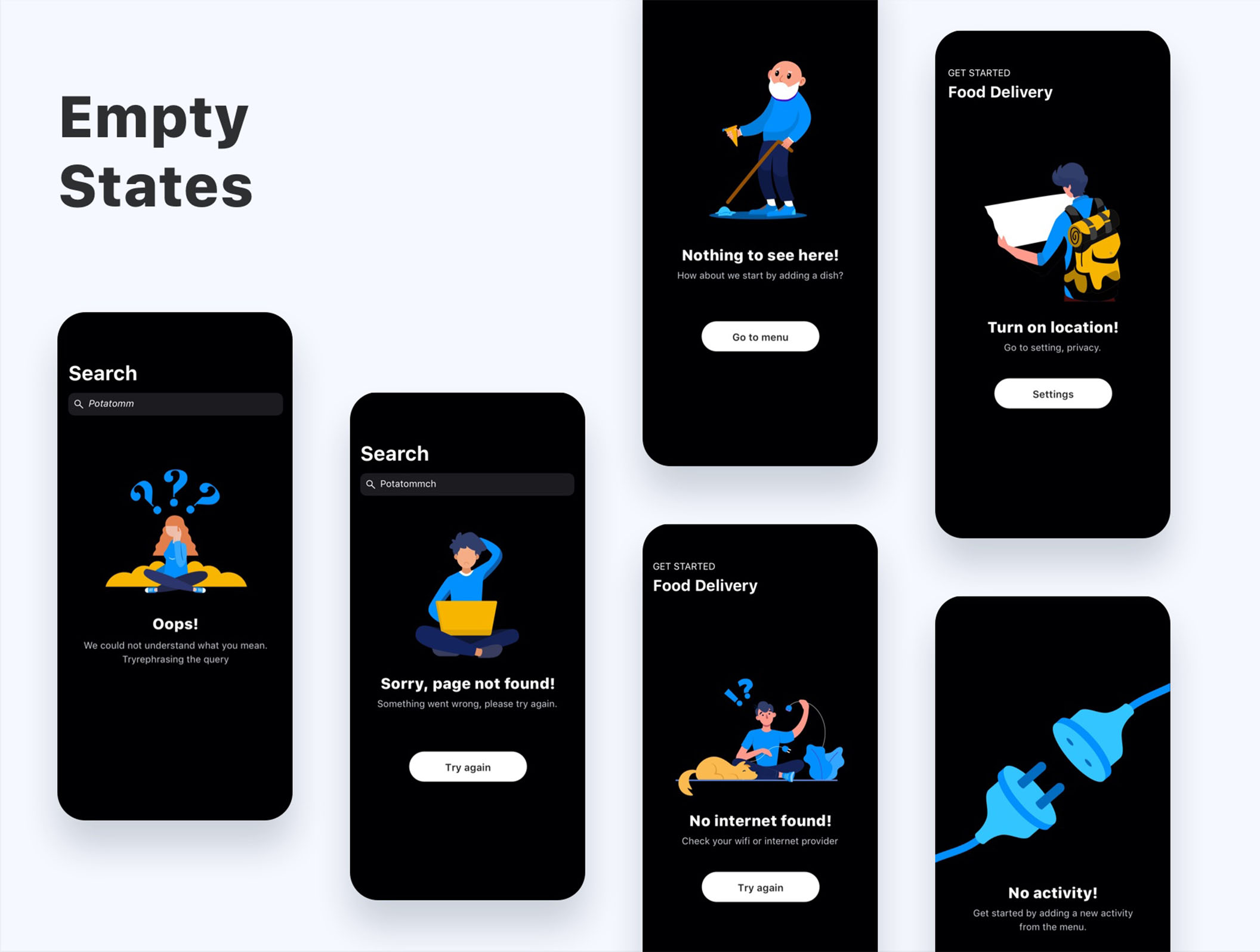 素材库下午茶：新鲜食品订购应用程序APP UI设计SKETCH模板插图(3)