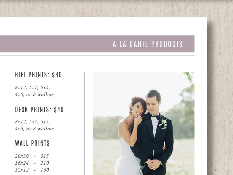 摄影服务套餐设计模板 Photo Marketing Trifold Card插图(2)