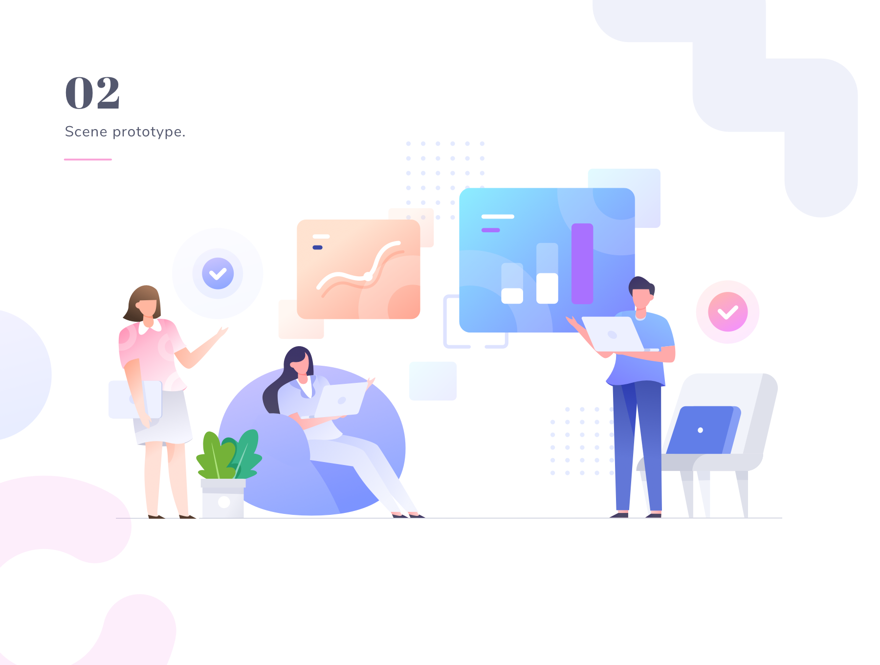 素材库下午茶：办公室概念插画素材下载[Sketch,fig,XD,Ai]插图(3)