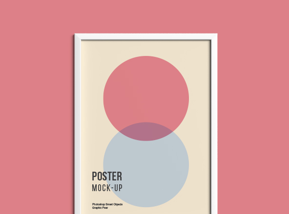 精装海报画框样机模板素材 Smart Poster Mockup