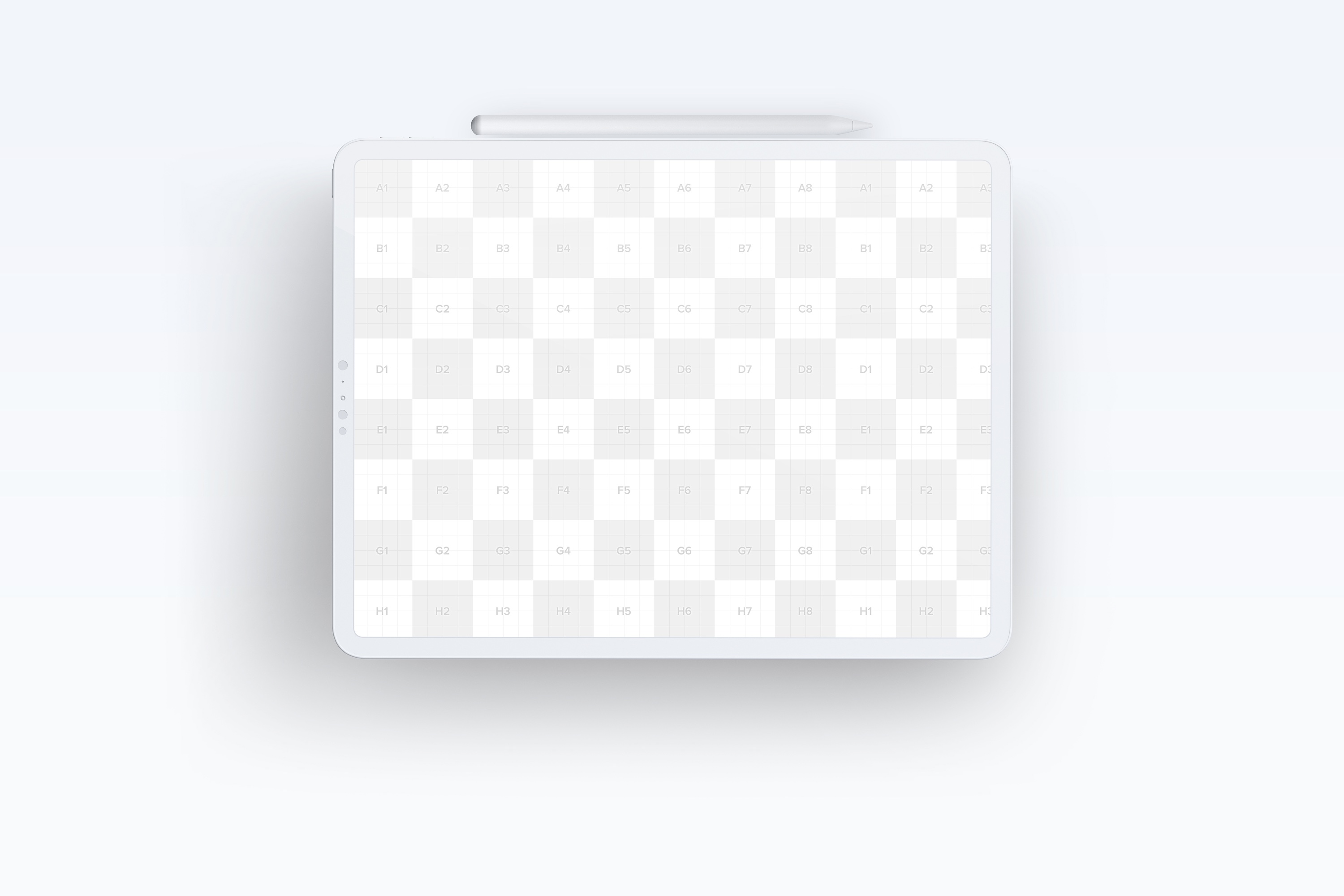 iPad Pro平板电脑界面设计预览前视图黏土样机 Clay iPad Pro 12.9” Mockup, Landscape Front View插图(1)