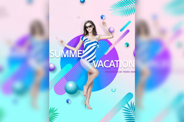 夏季性感泳衣广告/派对活动宣传海报