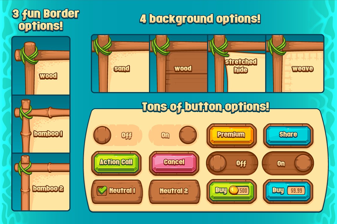 类消消乐休闲游戏应用 UI 套件 Ultimate Casual Game UI Kit插图(3)
