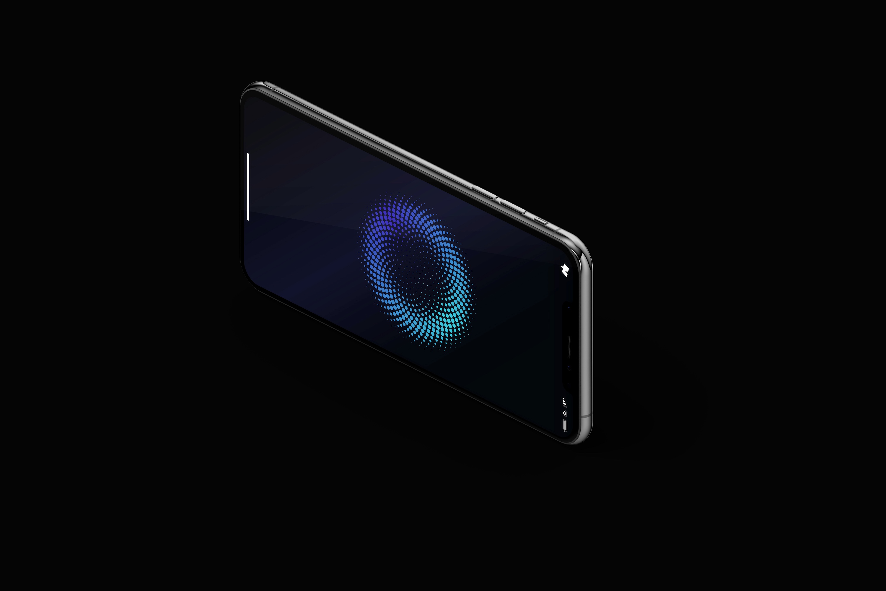 iPhone XS Max智能手机侧立左视图样机03 iPhone XS Max Mockup, Isometric Left View 03插图(4)