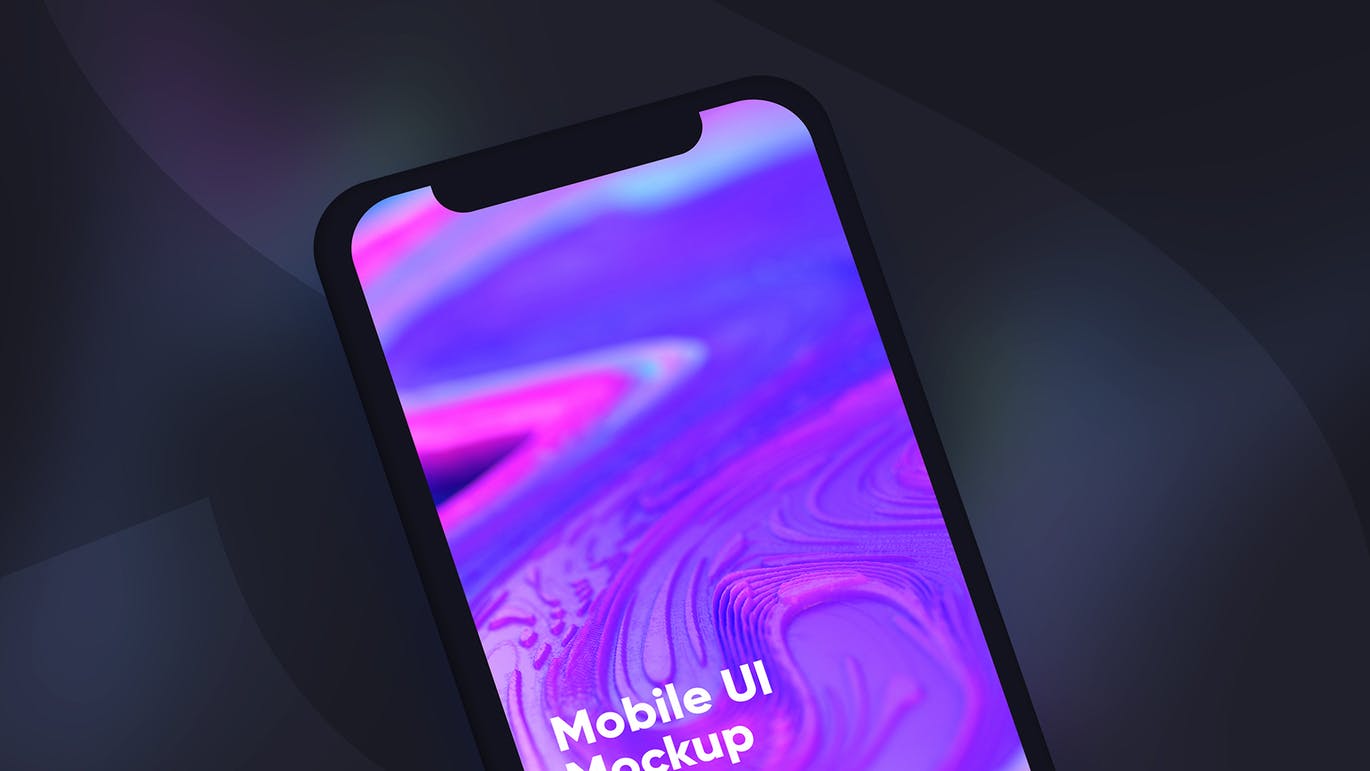 黑色iPhone手机UI界面设计效果图等距网格样机模板 Dark iPhone Mockup插图(11)