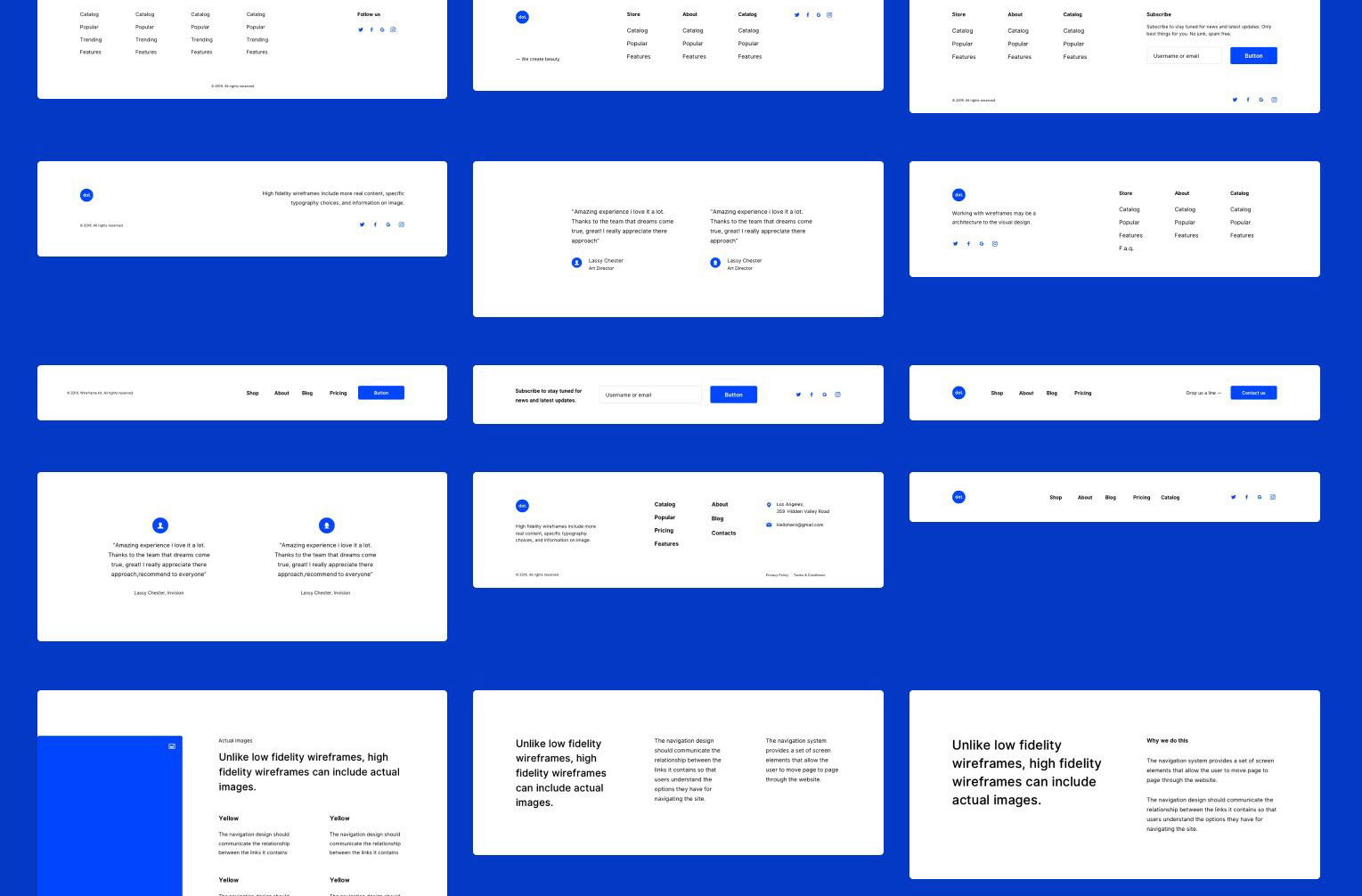 UI界面设计必备：高效率高保真产品原型线框图套件 dot [SKETCH, XD & Figma]插图(4)