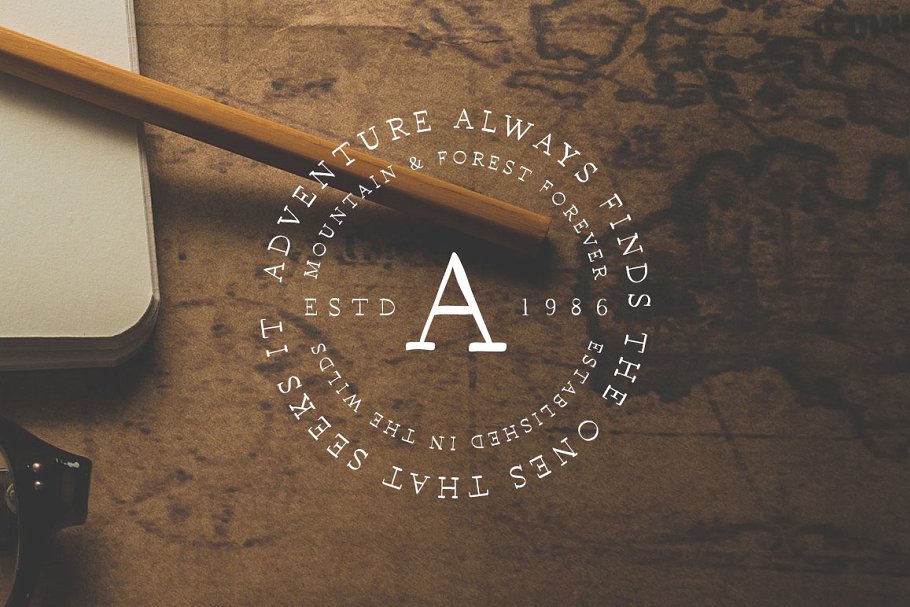 13款手写英文字体合集&Logo模板、矢量插画 Wonderland Fonts Pack & Branding Kit插图(111)