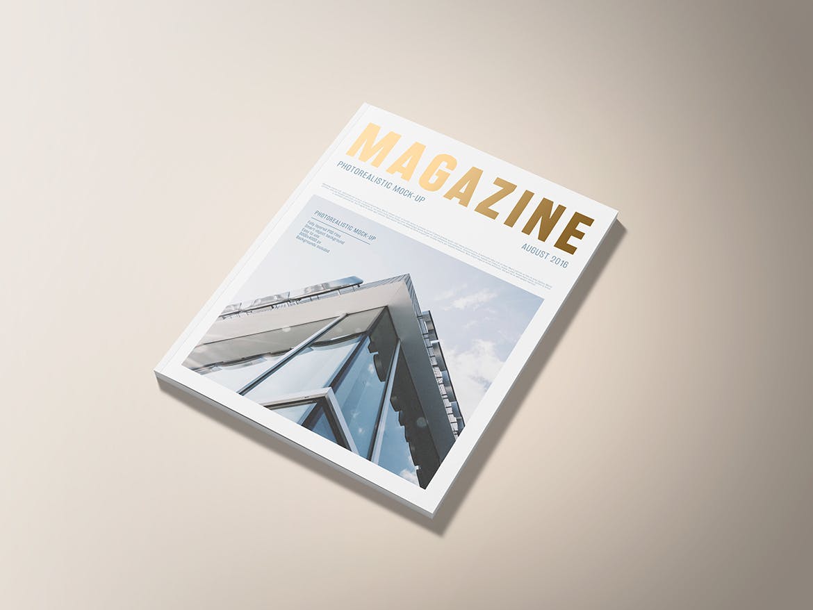 铝箔压印技术美国尺寸标准杂志设计图样机 US Letter Foil Stamping Magazine Mock-Up插图(9)