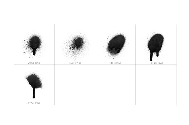 100+油漆喷雾效果斑点&圆点设计素材 101 Blob & Spot Spray Shapes插图(9)