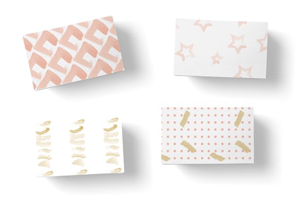 玫瑰金水彩无缝矢量图案合集 Rose Gold Watercolor Seamless Vector Patterns插图(3)