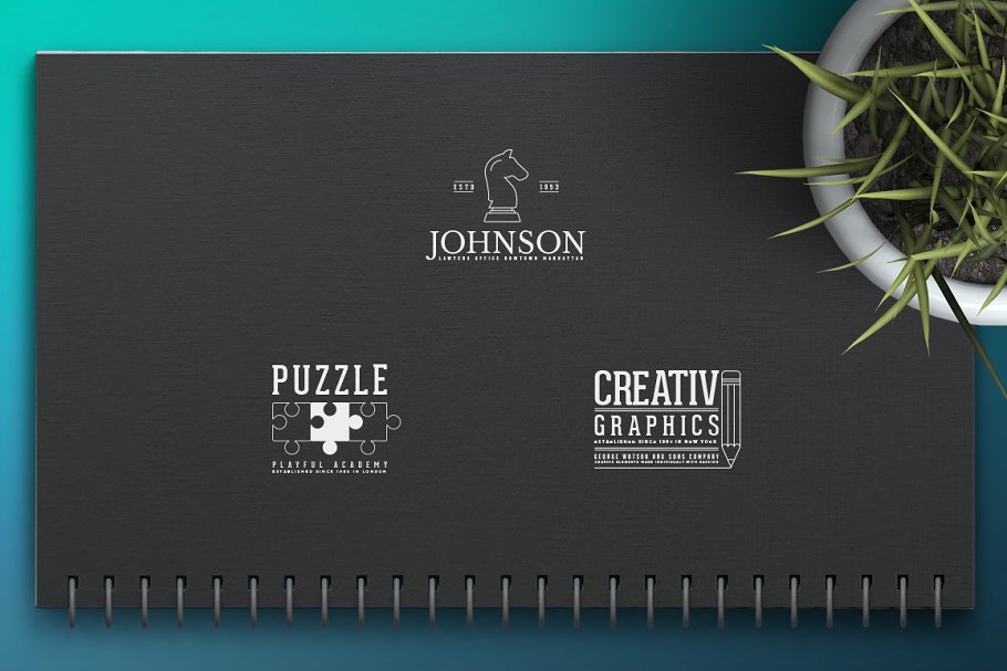 100款西方图文Logo模板合集 100 Fresh Logo Templates Vol.2插图(12)