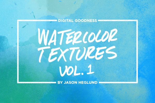 独特的抽象水彩纹理套装Vol.1 Watercolor Textures Vol. 1